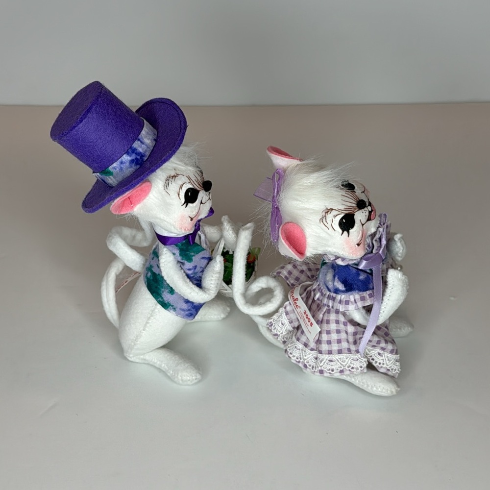 Annalee Easter Spring pair of white mice - Picture 5 of 10